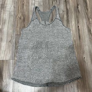 Lululemon Women's Essential Tank Pleated Grey & White Size 8
